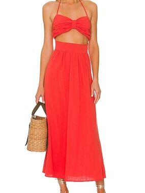 dress maxi elegant ALC Women's Alessia Satin + Lace Maxi Dress – Saint Bernard main image 0